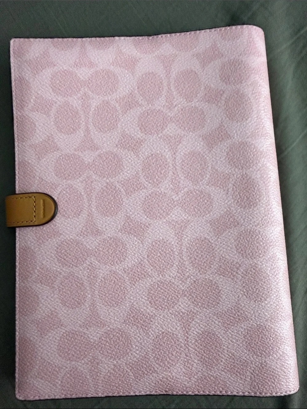 NWT Coach Powder Pink Notebook In Signature Canvas